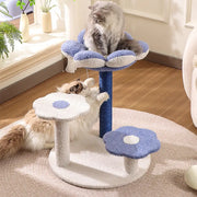 Árbol Rascador para Gatos con Diseño de Flor y Varios Niveles