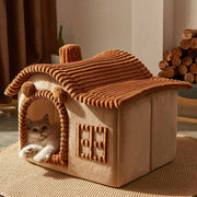 Casa Acogedora Semicerrada para Gatos